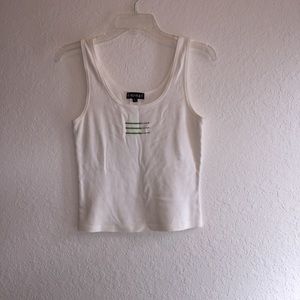 BEBE WHITE CROP TANK